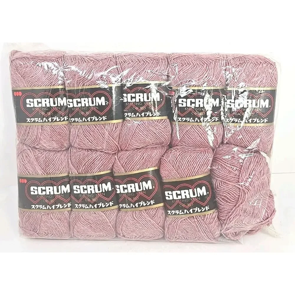Scrum Knitting Yarn Thread Color #044 Lot U Lite Pink Lot of 10 U327